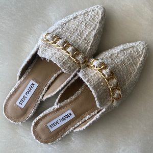 NWOT Women’s Steve Madden Faine Mule (Bone)
